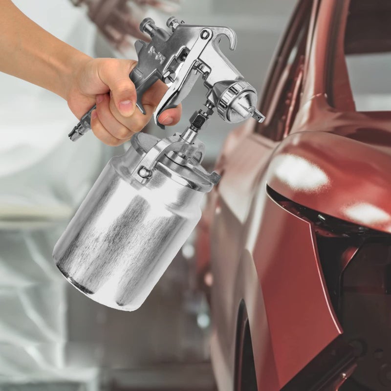 Thincol Air Spray Gun, Gravity Feed Paint Sprayers with 1000cc Aluminum Cup, 2mm Nozzle 360 Atomization Handheld Sprayer Adjustable, Airbrush Painting Tool for Car Furniture Wall - Image 2